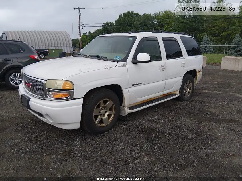 2004 GMC Yukon Denali VIN: 1GKEK63U14J223136 Lot: 45689916