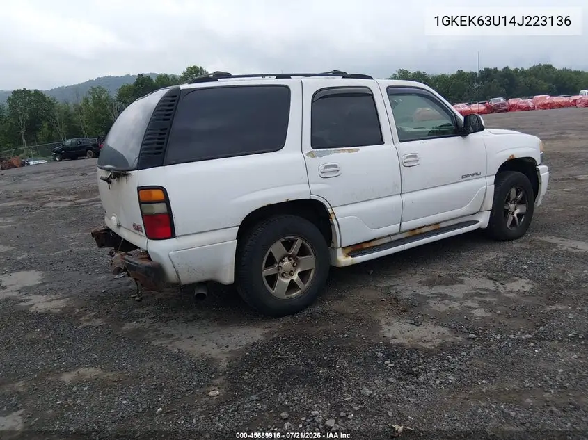 2004 GMC Yukon Denali VIN: 1GKEK63U14J223136 Lot: 45689916