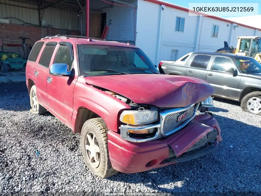1GKEK63U85J212569 2005 GMC Yukon Denali
