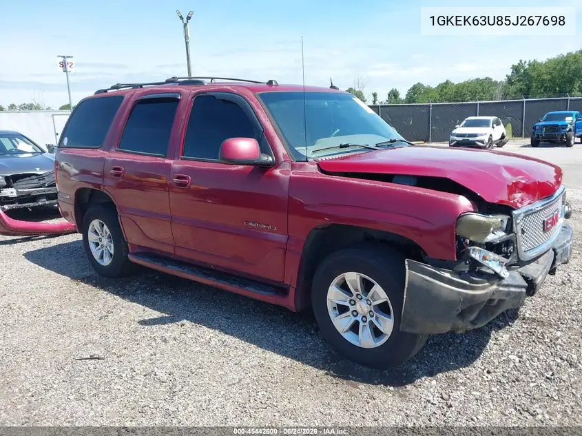 2005 GMC Yukon Denali VIN: 1GKEK63U85J267698 Lot: 45442600