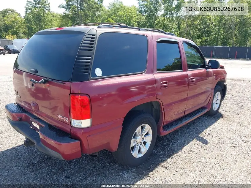 2005 GMC Yukon Denali VIN: 1GKEK63U85J267698 Lot: 45442600
