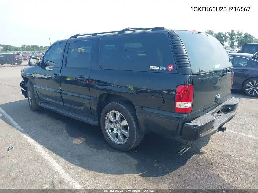 2005 GMC Yukon Xl 1500 Denali VIN: 1GKFK66U25J216567 Lot: 45632233