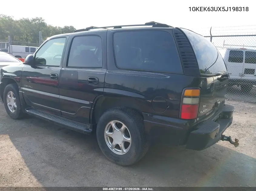 2005 GMC Yukon Denali VIN: 1GKEK63UX5J198318 Lot: 45673199