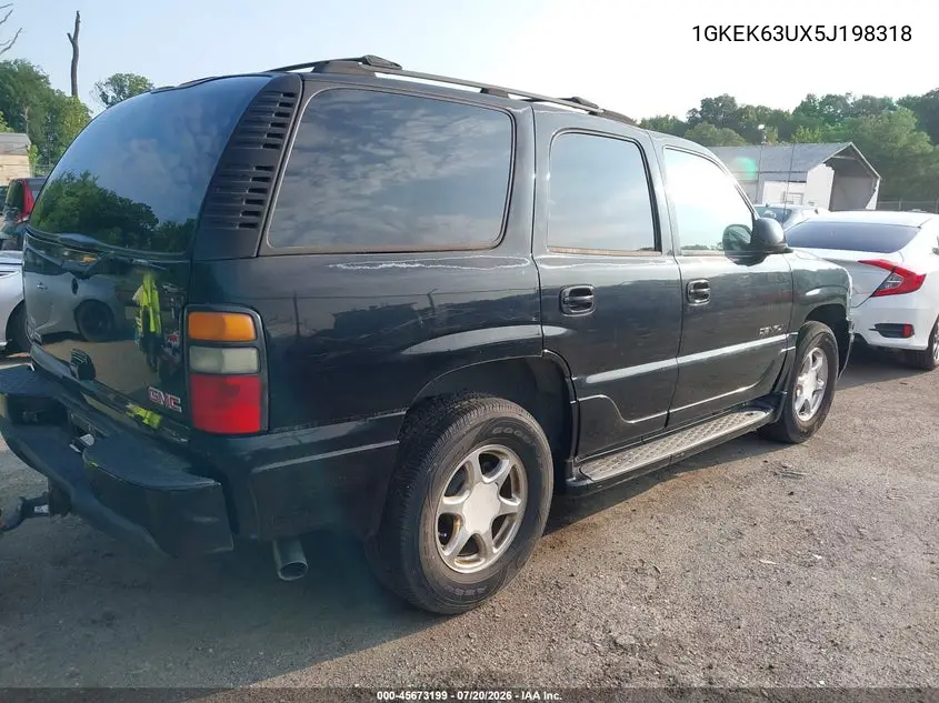 2005 GMC Yukon Denali VIN: 1GKEK63UX5J198318 Lot: 45673199