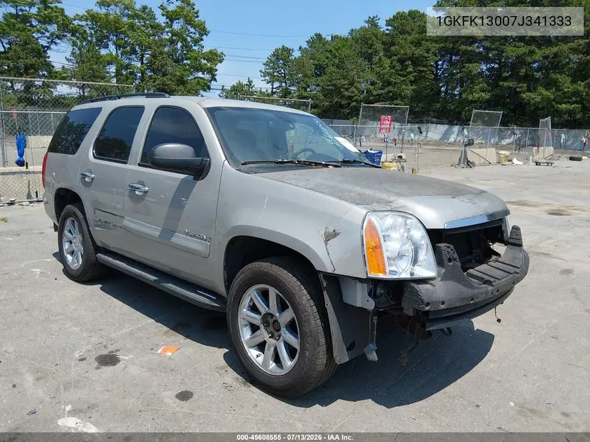 2007 GMC Yukon Sle VIN: 1GKFK13007J341333 Lot: 45608555