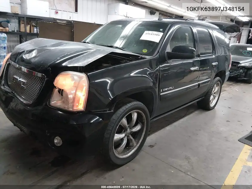 2007 GMC Yukon Denali Denali VIN: 1GKFK63897J348154 Lot: 45645509