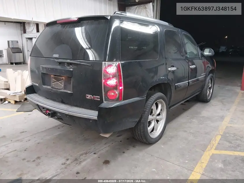 2007 GMC Yukon Denali Denali VIN: 1GKFK63897J348154 Lot: 45645509