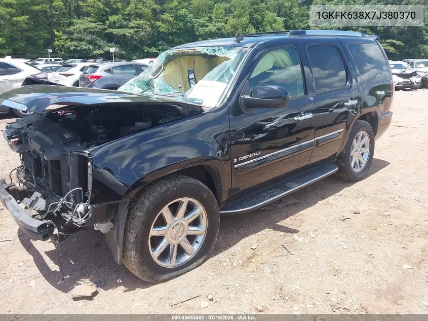 2007 GMC Yukon Denali VIN: 1GKFK638X7J380370 Lot: 45653582
