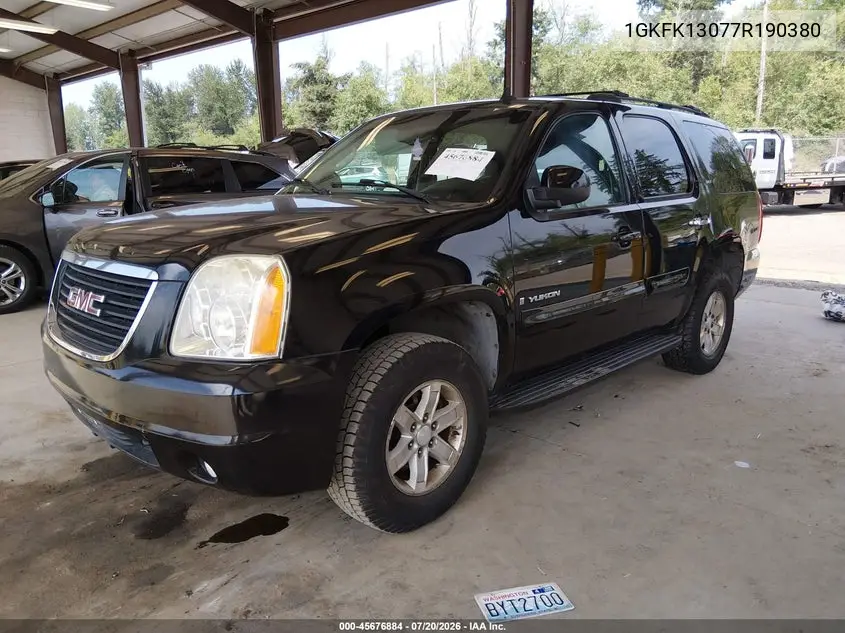 2007 GMC Yukon Slt VIN: 1GKFK13077R190380 Lot: 45676884
