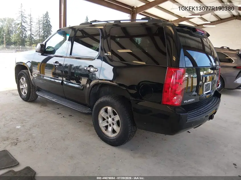 2007 GMC Yukon Slt VIN: 1GKFK13077R190380 Lot: 45676884