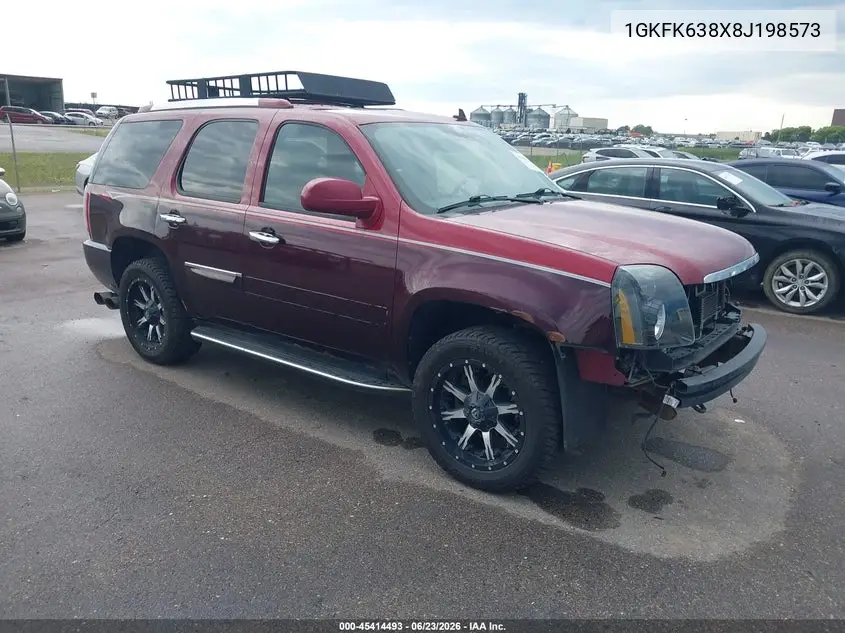 2008 GMC Yukon Denali VIN: 1GKFK638X8J198573 Lot: 45414493
