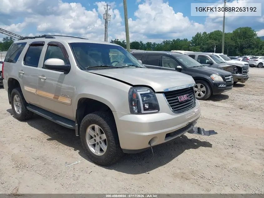 2008 GMC Yukon Slt VIN: 1GKFK13088R263192 Lot: 45649854