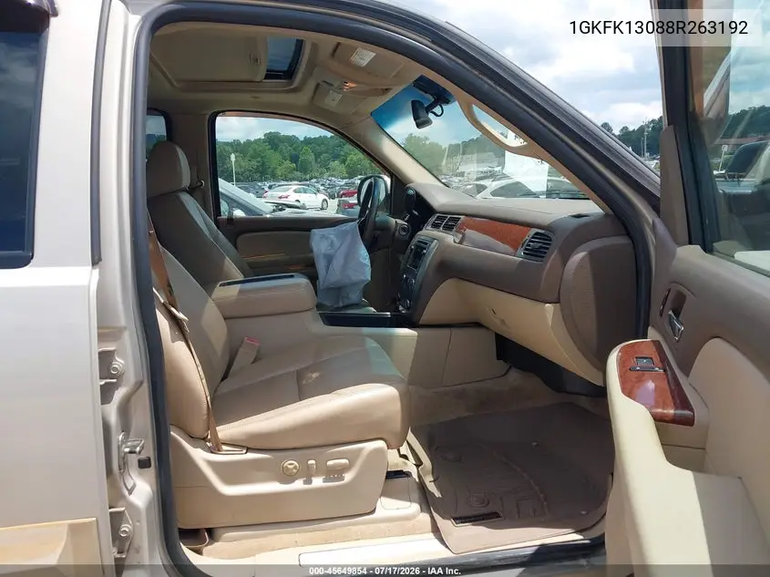 2008 GMC Yukon Slt VIN: 1GKFK13088R263192 Lot: 45649854