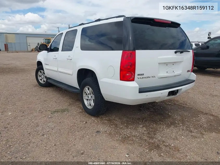 2008 GMC Yukon Xl 1500 Slt VIN: 1GKFK16348R159112 Lot: 45651068