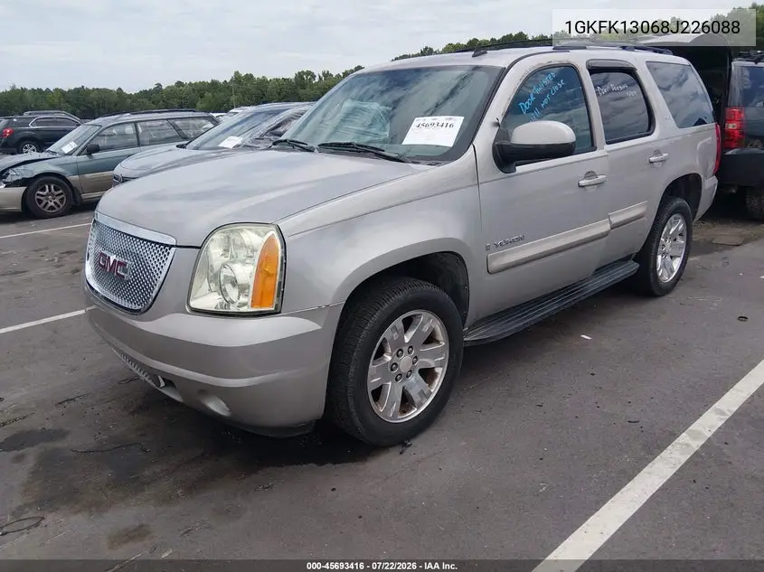 2008 GMC Yukon Slt VIN: 1GKFK13068J226088 Lot: 45693416