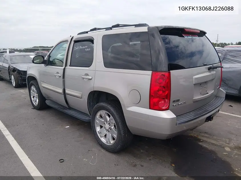 2008 GMC Yukon Slt VIN: 1GKFK13068J226088 Lot: 45693416