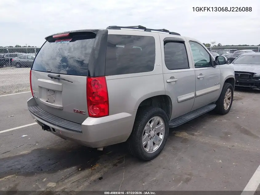 2008 GMC Yukon Slt VIN: 1GKFK13068J226088 Lot: 45693416