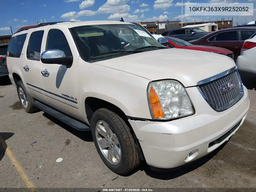 2009 GMC Yukon Xl Slt W/4Sb VIN: 1GKFK363X9R252052 Lot: 45673487