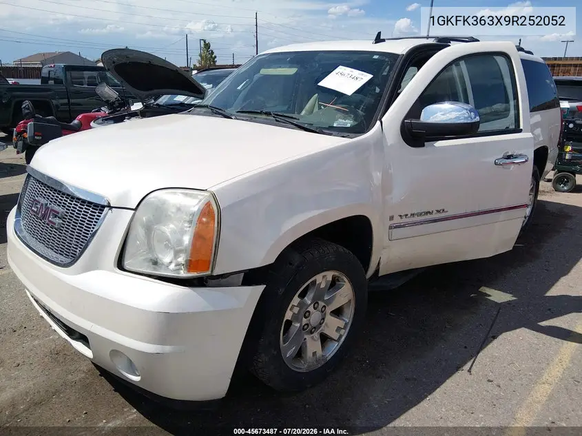 2009 GMC Yukon Xl Slt W/4Sb VIN: 1GKFK363X9R252052 Lot: 45673487