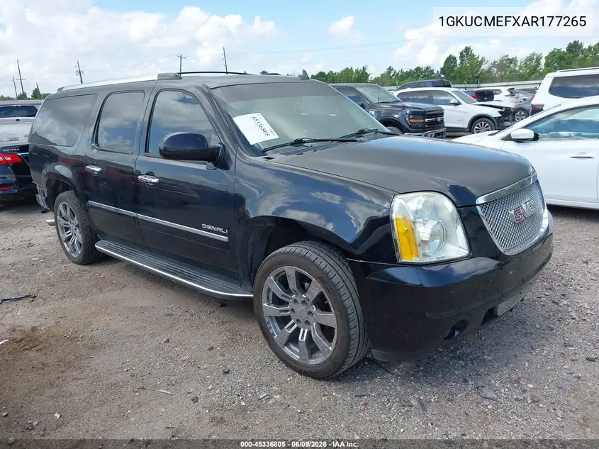 2010 GMC Yukon Xl 1500 Denali VIN: 1GKUCMEFXAR177265 Lot: 45336805