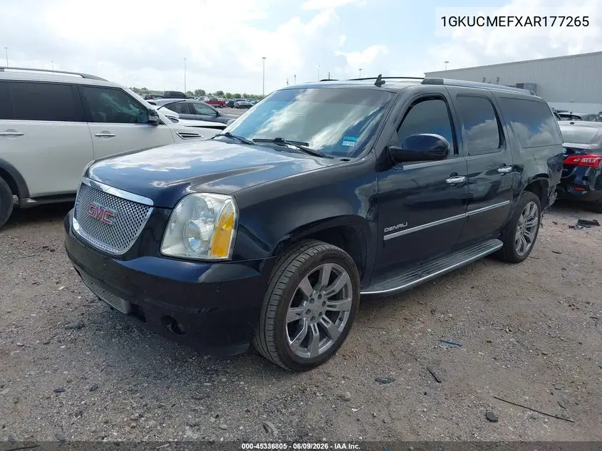 2010 GMC Yukon Xl 1500 Denali VIN: 1GKUCMEFXAR177265 Lot: 45336805