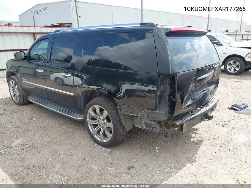2010 GMC Yukon Xl 1500 Denali VIN: 1GKUCMEFXAR177265 Lot: 45336805