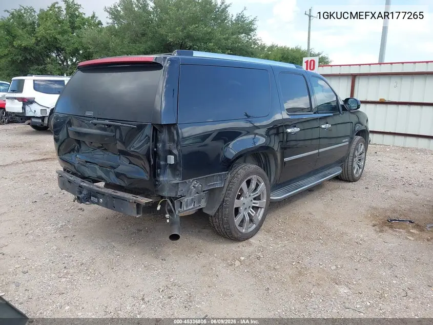 2010 GMC Yukon Xl 1500 Denali VIN: 1GKUCMEFXAR177265 Lot: 45336805