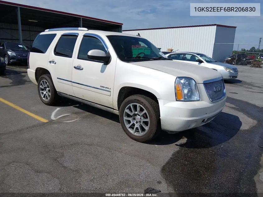2011 GMC Yukon Denali VIN: 1GKS2EEF6BR206830 Lot: 45449753