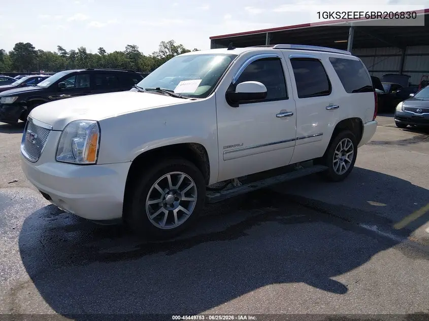 2011 GMC Yukon Denali VIN: 1GKS2EEF6BR206830 Lot: 45449753