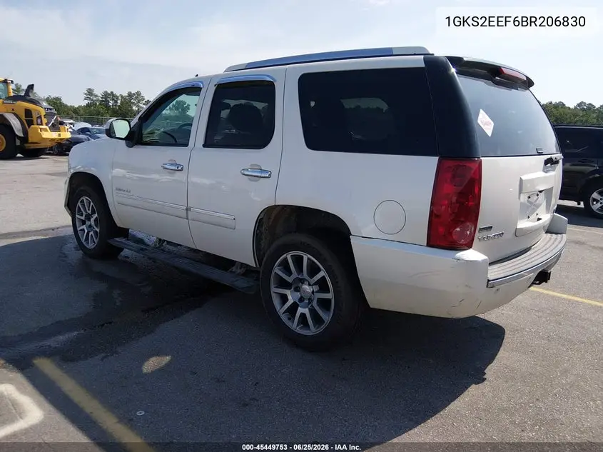2011 GMC Yukon Denali VIN: 1GKS2EEF6BR206830 Lot: 45449753