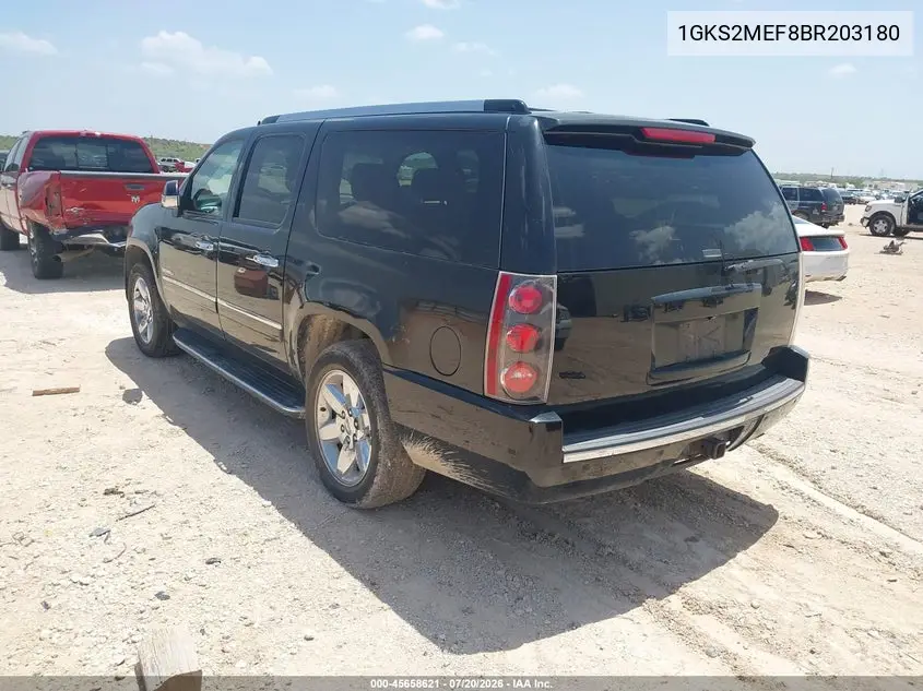 2011 GMC Yukon Xl 1500 Denali VIN: 1GKS2MEF8BR203180 Lot: 45658621