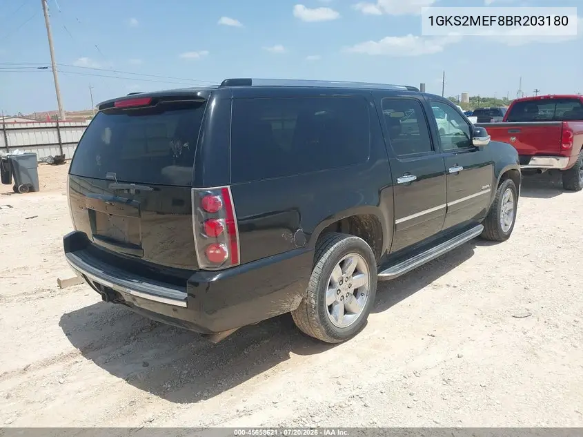 2011 GMC Yukon Xl 1500 Denali VIN: 1GKS2MEF8BR203180 Lot: 45658621