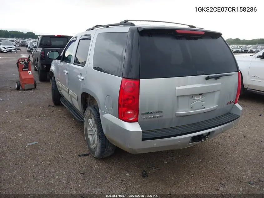 2012 GMC Yukon Slt VIN: 1GKS2CE07CR158286 Lot: 45179957