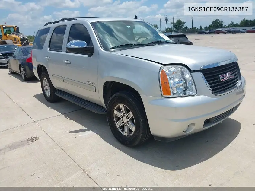 2012 GMC Yukon Slt VIN: 1GKS1CE09CR136387 Lot: 45189148