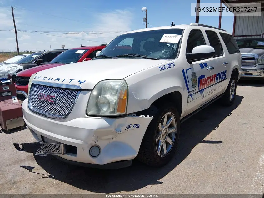 2012 GMC Yukon Xl 1500 Denali VIN: 1GKS2MEF6CR307247 Lot: 45525071