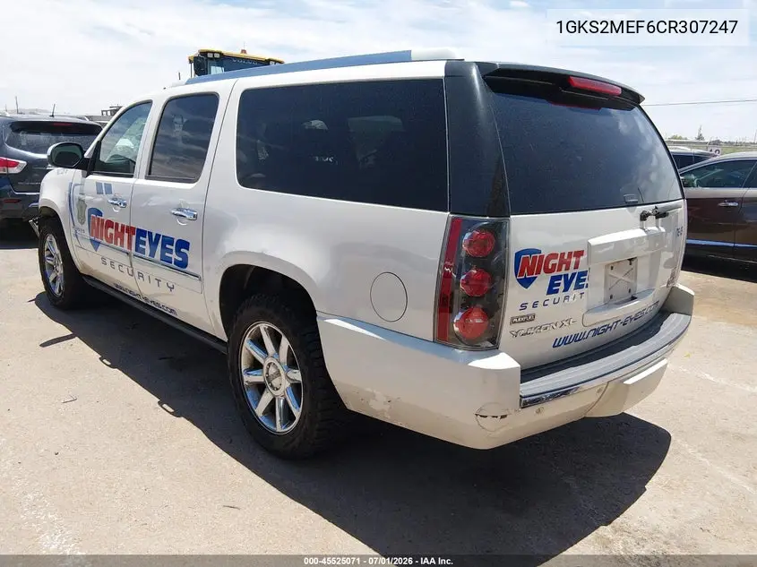 2012 GMC Yukon Xl 1500 Denali VIN: 1GKS2MEF6CR307247 Lot: 45525071
