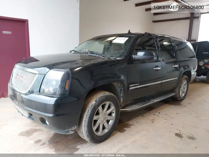 2012 GMC Yukon Xl 1500 Denali VIN: 1GKS1MEF6CR306800 Lot: 45574154