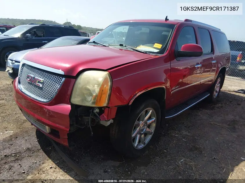 2012 GMC Yukon Xl 1500 Denali VIN: 1GKS2MEF9CR171387 Lot: 45685616
