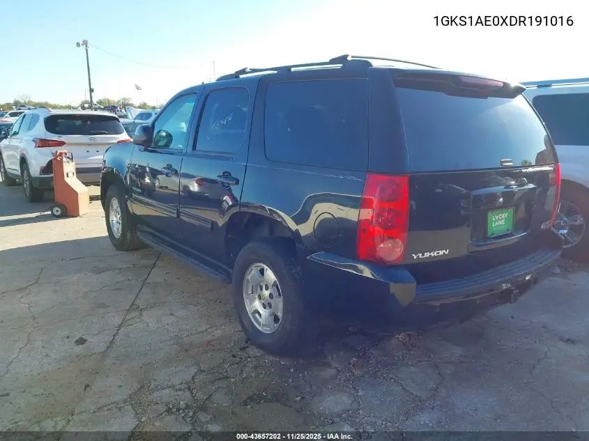 1GKS1AE0XDR191016 2013 GMC Yukon Sle