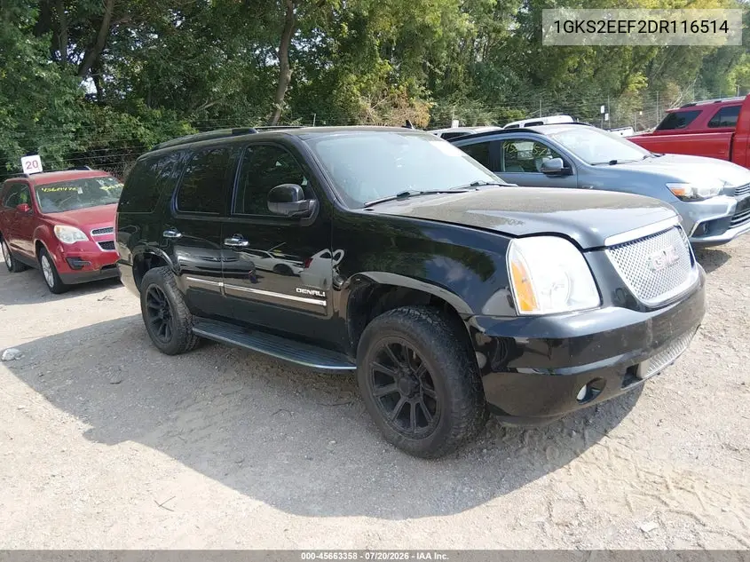 2013 GMC Yukon Denali VIN: 1GKS2EEF2DR116514 Lot: 45663358