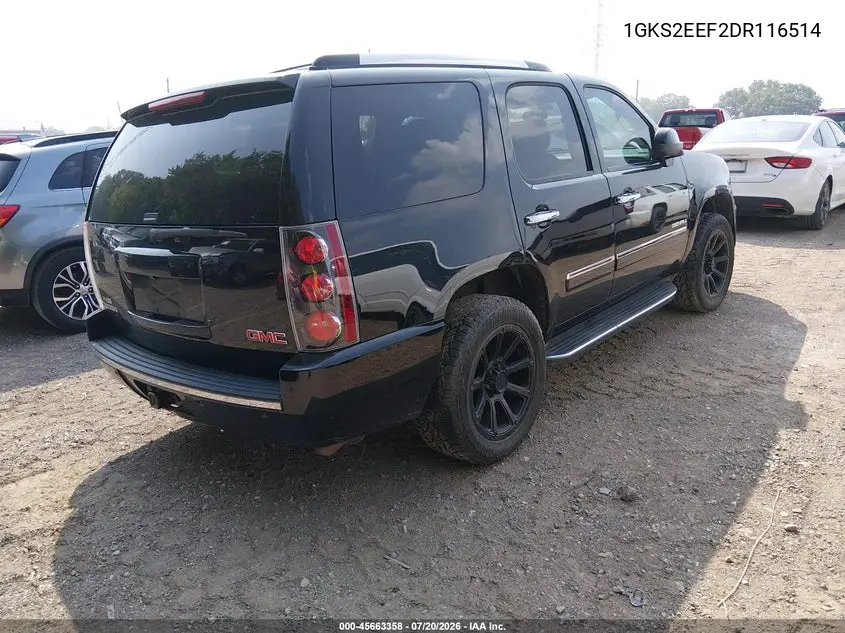 2013 GMC Yukon Denali VIN: 1GKS2EEF2DR116514 Lot: 45663358