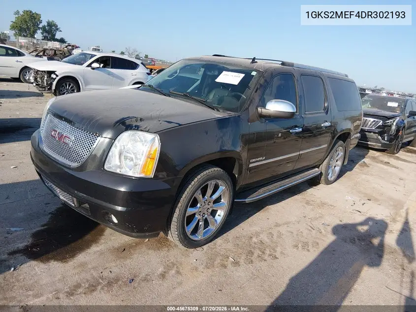 2013 GMC Yukon Xl 1500 Denali VIN: 1GKS2MEF4DR302193 Lot: 45675309