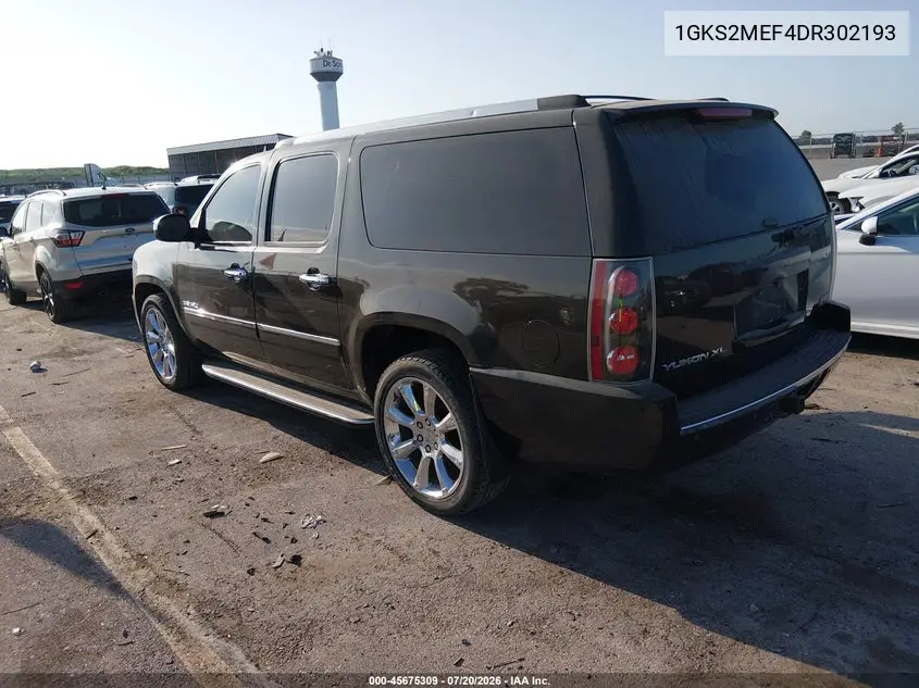 2013 GMC Yukon Xl 1500 Denali VIN: 1GKS2MEF4DR302193 Lot: 45675309