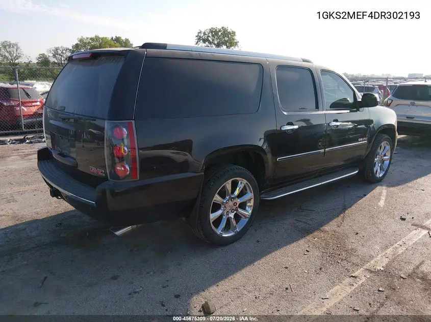 2013 GMC Yukon Xl 1500 Denali VIN: 1GKS2MEF4DR302193 Lot: 45675309