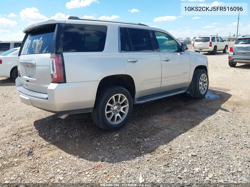 2015 GMC Yukon Denali VIN: 1GKS2CKJ5FR516096 Lot: 45592795