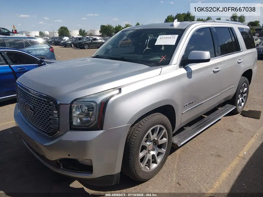 2015 GMC Yukon Denali VIN: 1GKS2CKJ0FR667038 Lot: 45595473