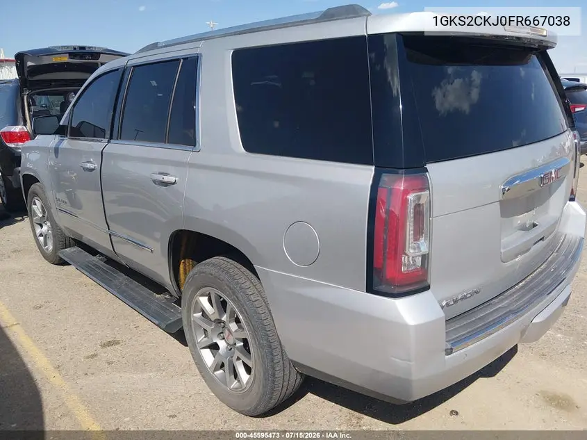 2015 GMC Yukon Denali VIN: 1GKS2CKJ0FR667038 Lot: 45595473