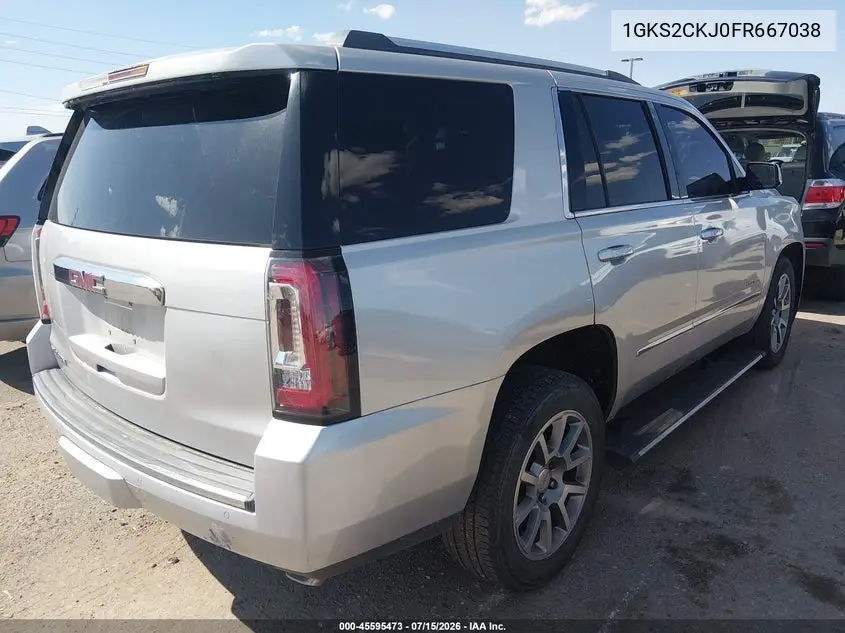 2015 GMC Yukon Denali VIN: 1GKS2CKJ0FR667038 Lot: 45595473
