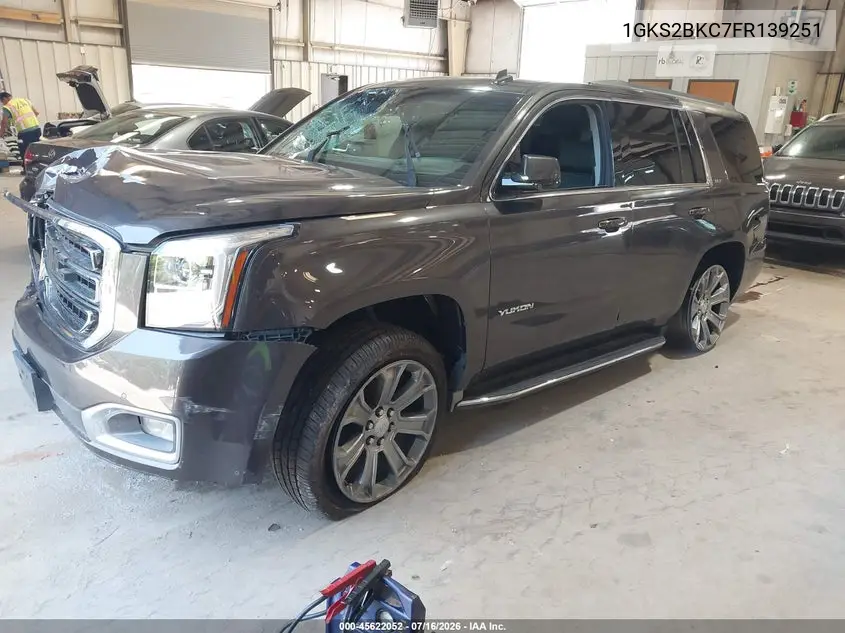 2015 GMC Yukon Slt VIN: 1GKS2BKC7FR139251 Lot: 45622052