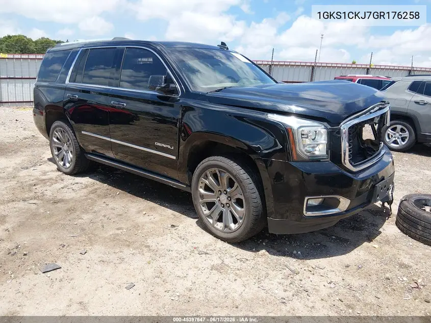 2016 GMC Yukon Denali VIN: 1GKS1CKJ7GR176258 Lot: 45397647